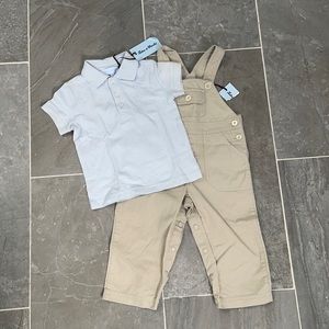 Brand new Tartine et Chocolat baby boy pool shirt and pocket jumpsuit set